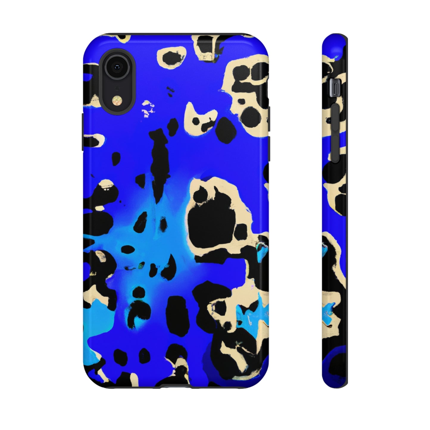 Blue Leopard AI Generated - Cell Phone Case