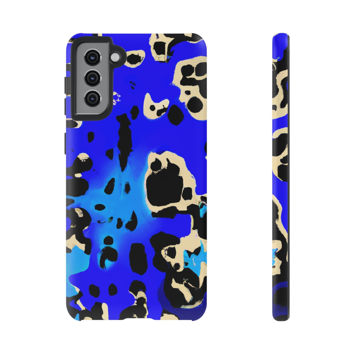 Blue Leopard AI Generated - Cell Phone Case