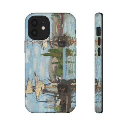 Ships Riding on the Seine at Rouen by Claude Monet - Cell Phone Case