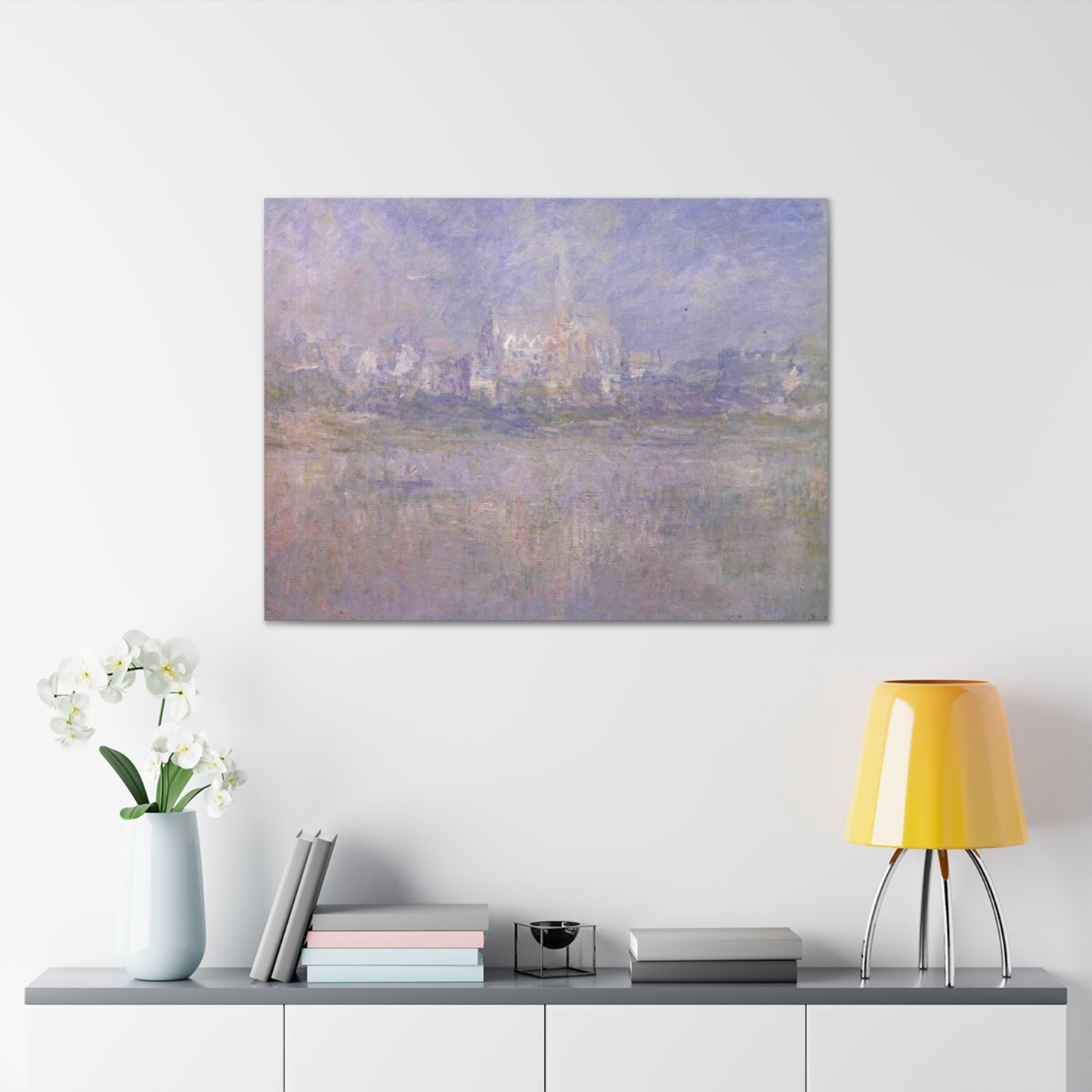 Vetheuil in Nebel by Claude Monet - Canvas Print