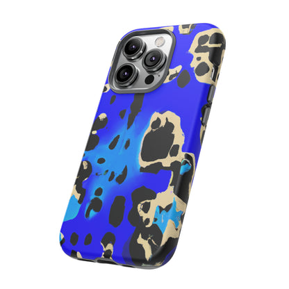 Blue Leopard AI Generated - Cell Phone Case