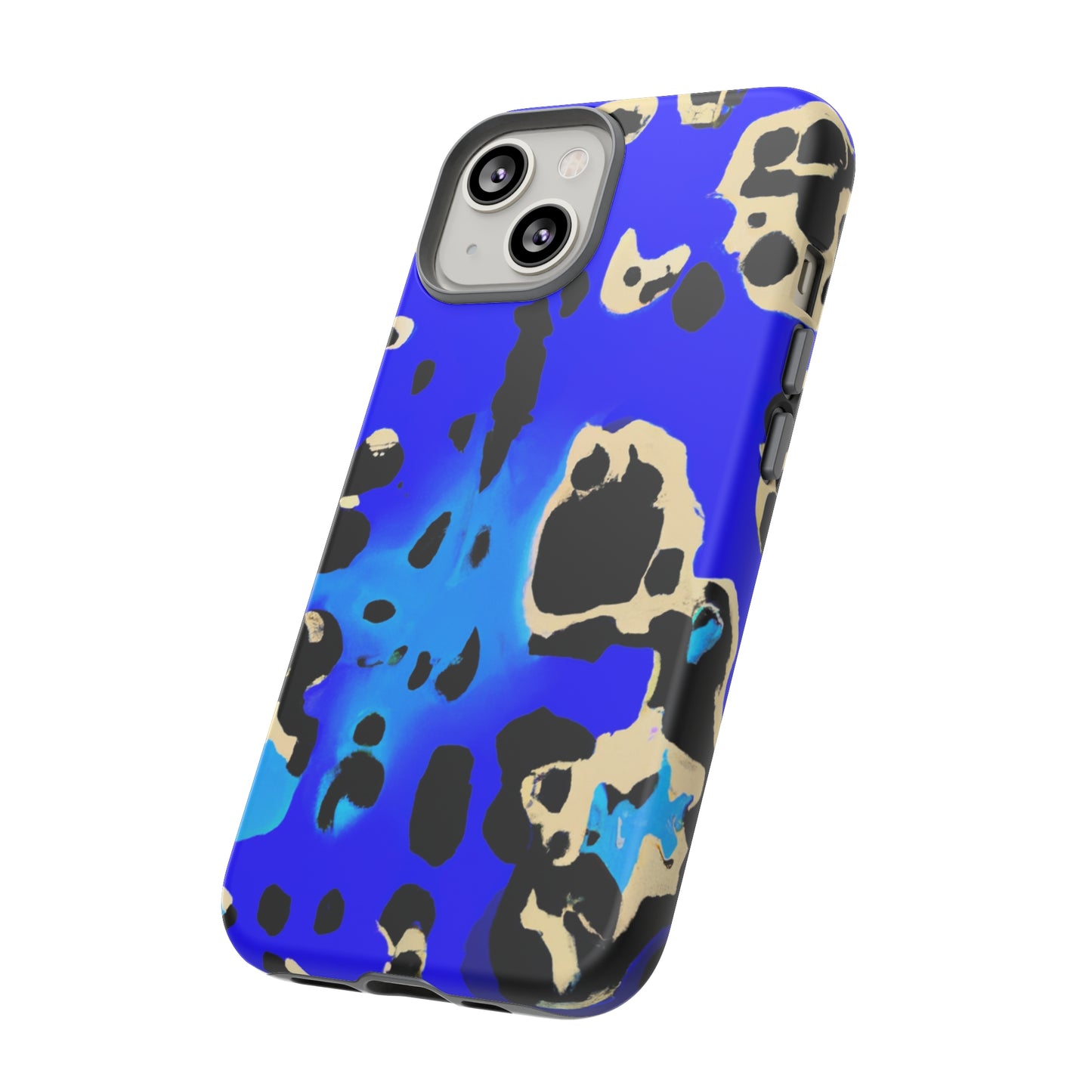 Blue Leopard AI Generated - Cell Phone Case