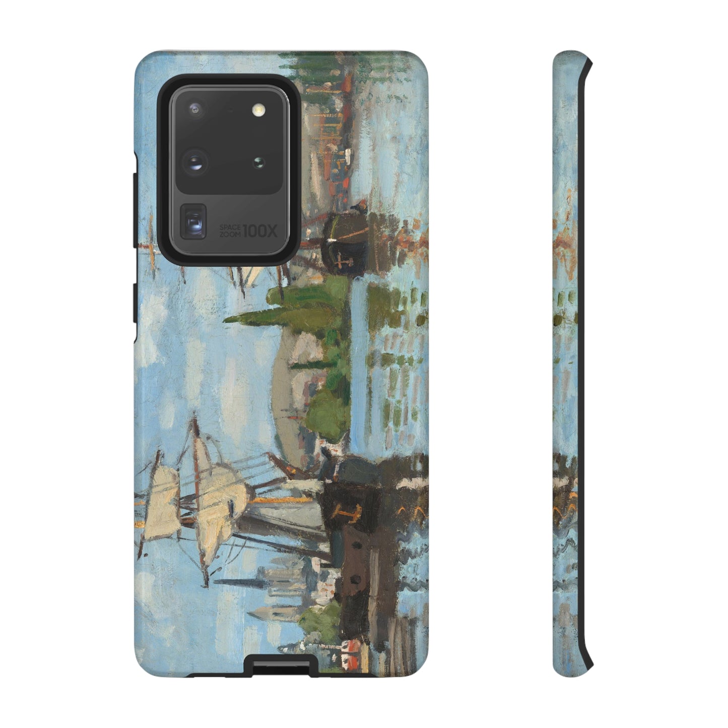 Ships Riding on the Seine at Rouen by Claude Monet - Cell Phone Case