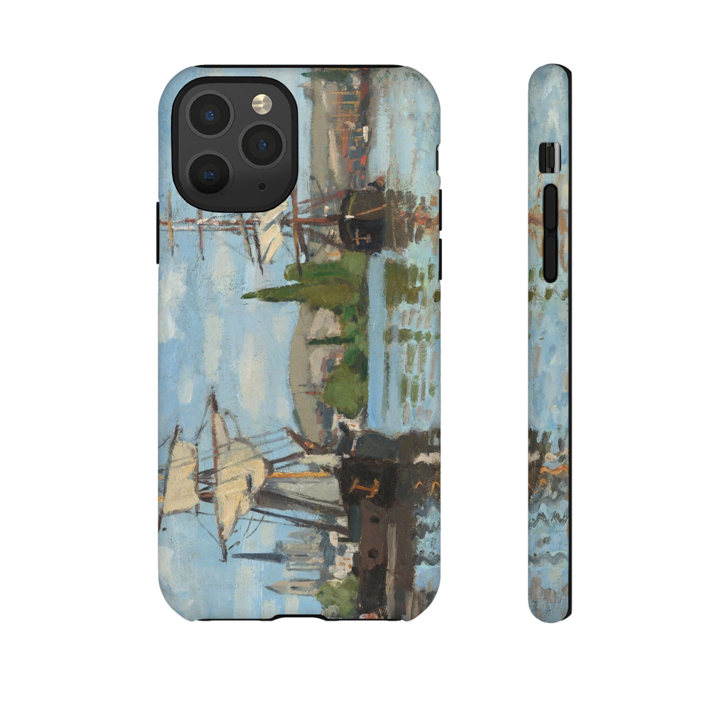 Ships Riding on the Seine at Rouen by Claude Monet - Cell Phone Case