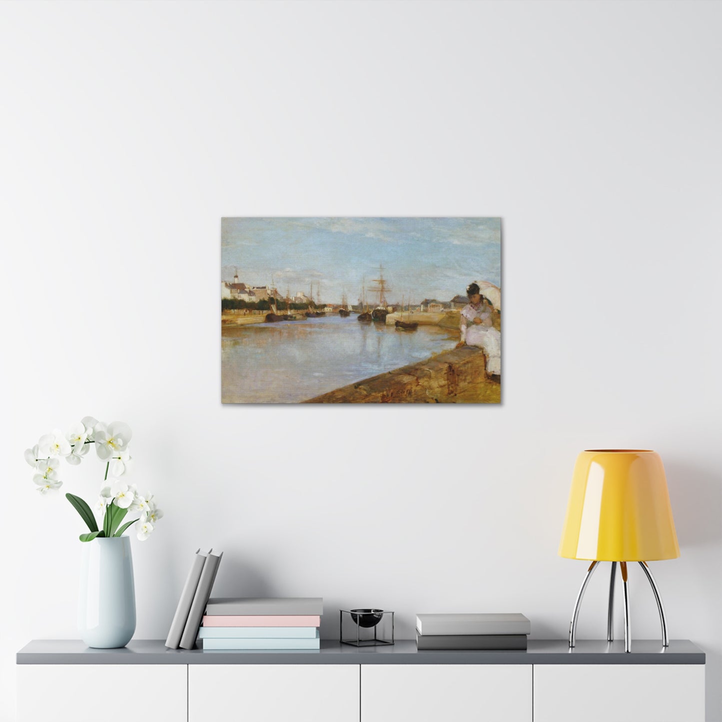 The Harbor at Lorient by Berthe Morisot - Canvas Print