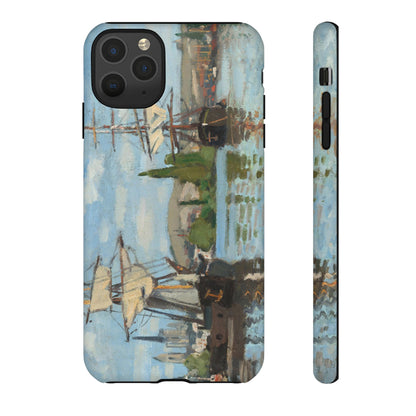 Ships Riding on the Seine at Rouen by Claude Monet - Cell Phone Case