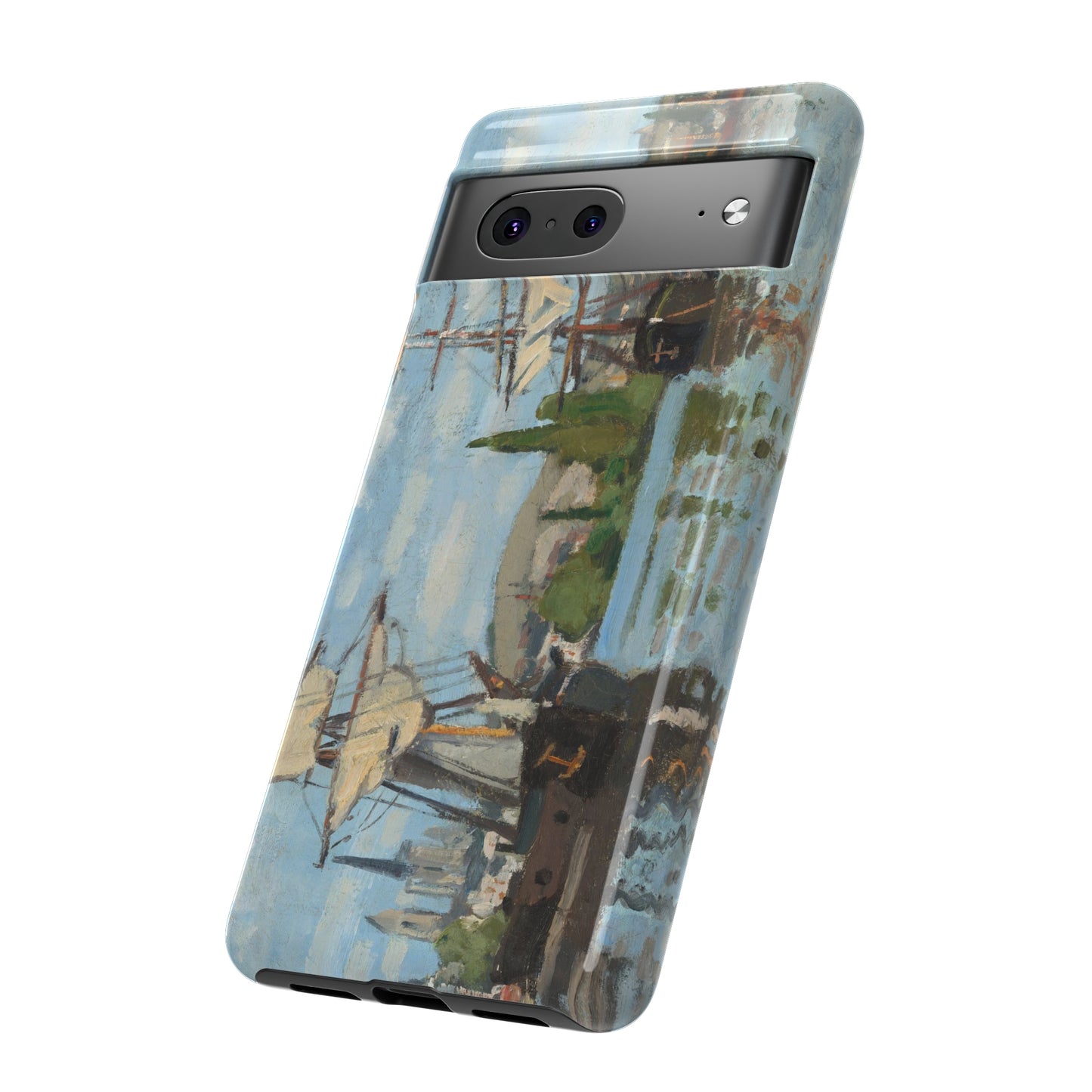 Ships Riding on the Seine at Rouen by Claude Monet - Cell Phone Case