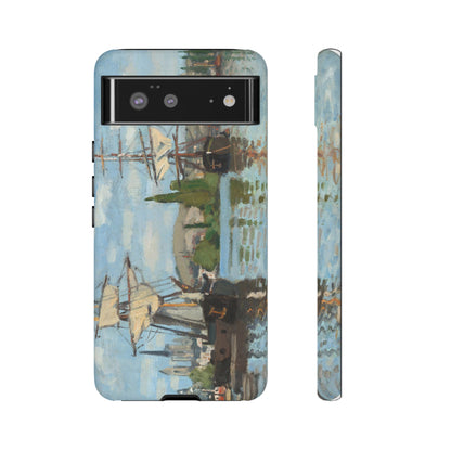 Ships Riding on the Seine at Rouen by Claude Monet - Cell Phone Case