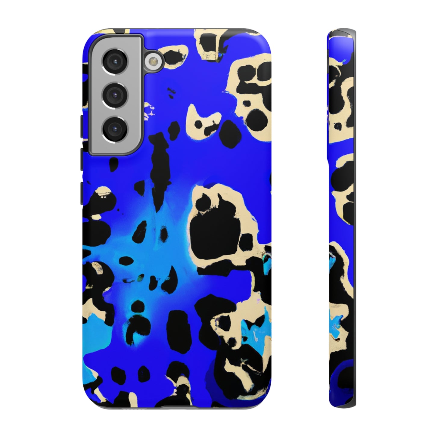 Blue Leopard AI Generated - Cell Phone Case