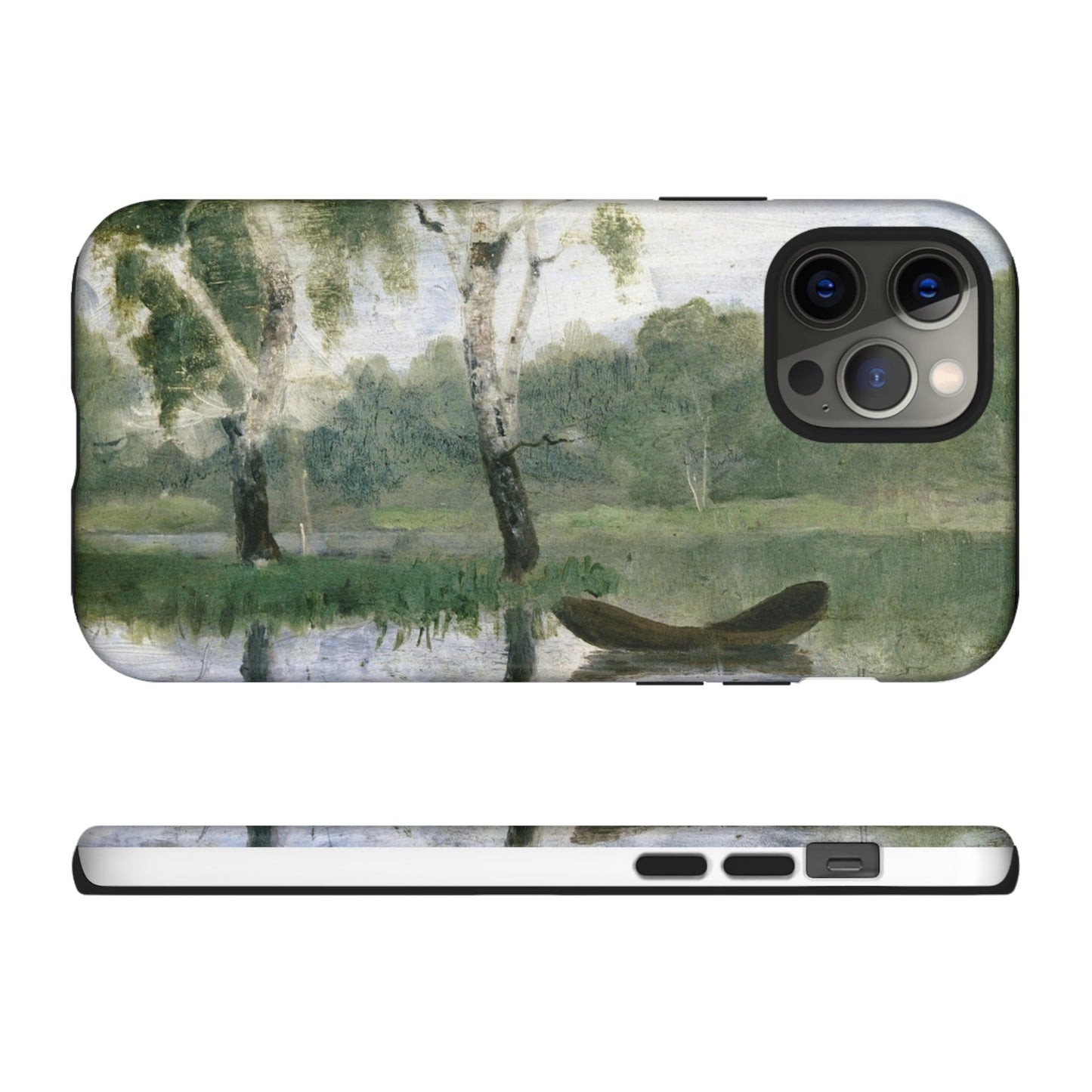 Small Lake with Boat by Edvard Munch - Cell Phone Case