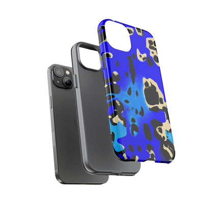 Blue Leopard AI Generated - Cell Phone Case