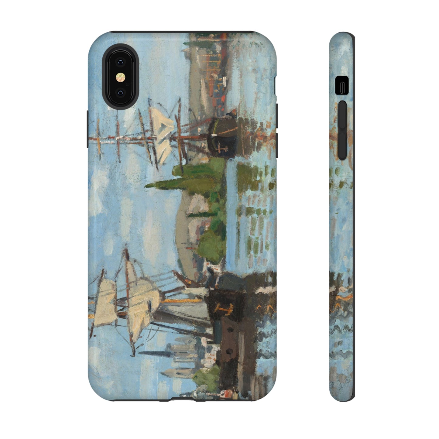 Ships Riding on the Seine at Rouen by Claude Monet - Cell Phone Case