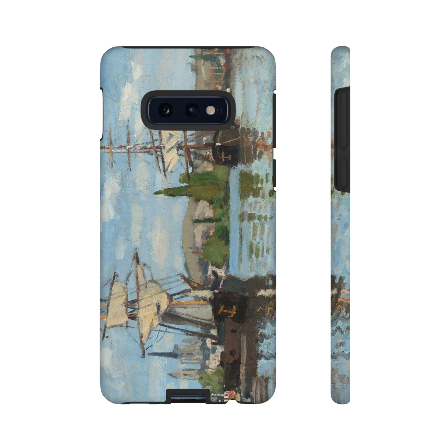 Ships Riding on the Seine at Rouen by Claude Monet - Cell Phone Case