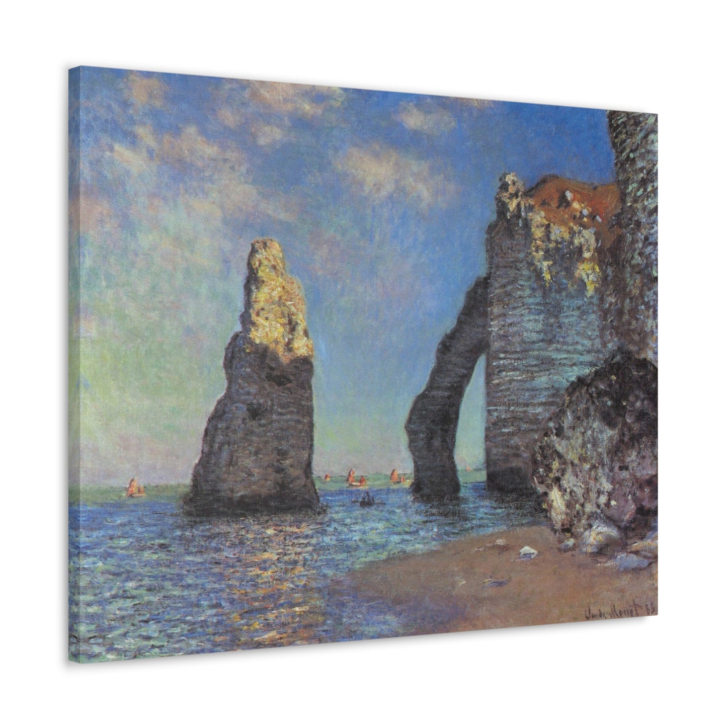 The Cliffs at Etretat by Claude Monet - Canvas Print