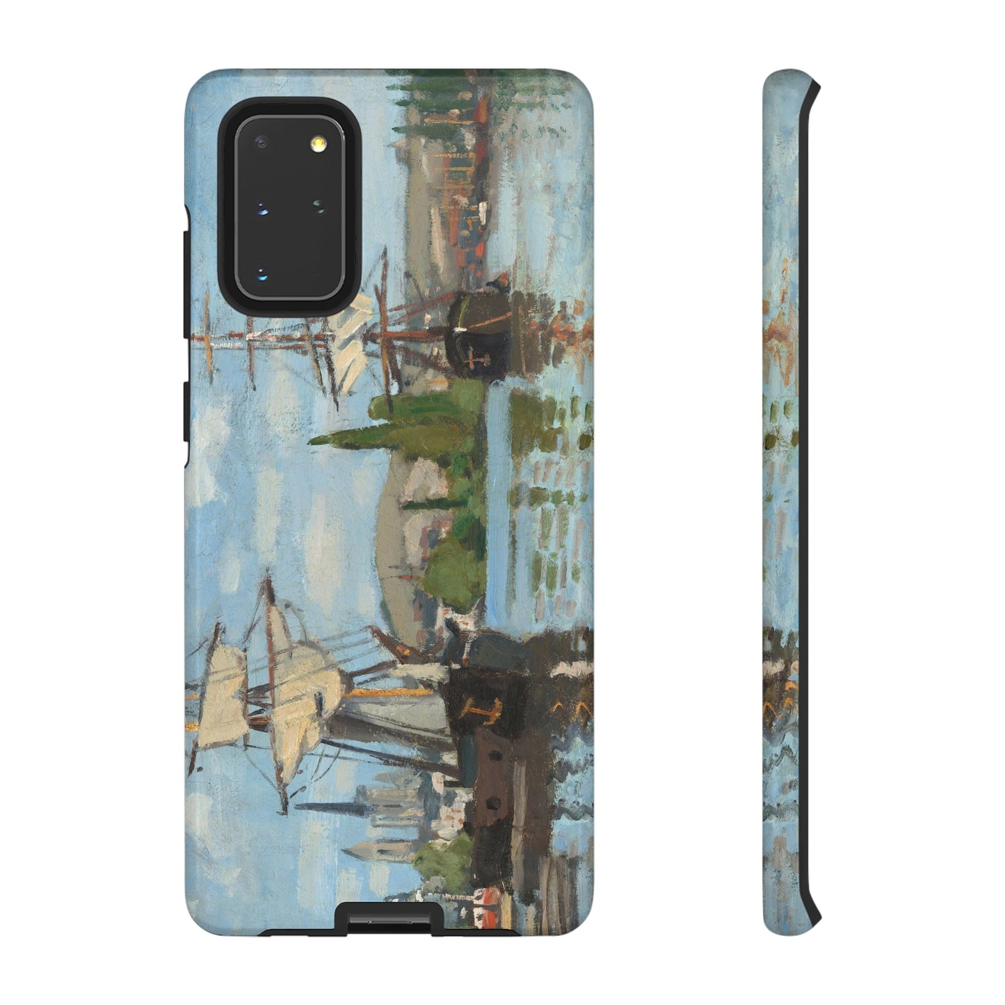 Ships Riding on the Seine at Rouen by Claude Monet - Cell Phone Case