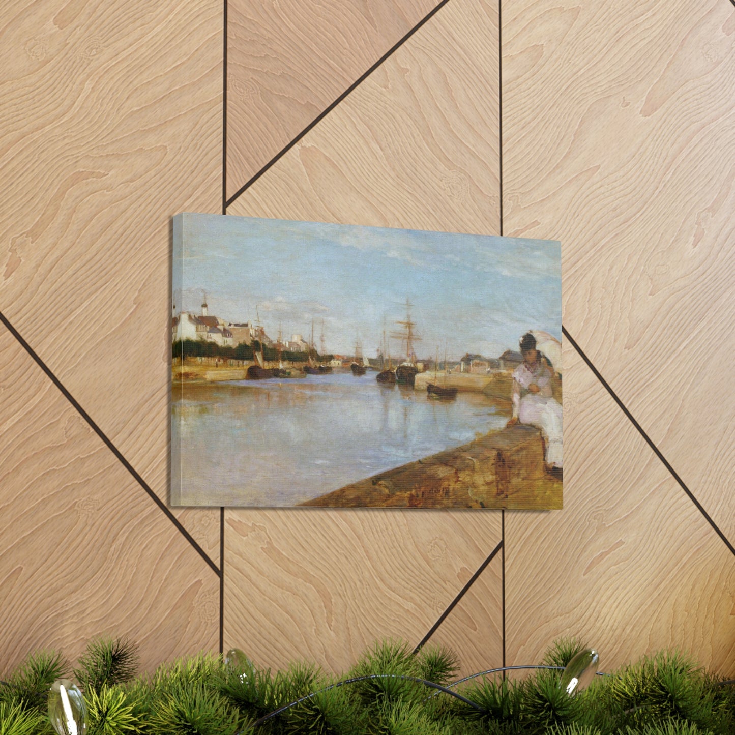 The Harbor at Lorient by Berthe Morisot - Canvas Print