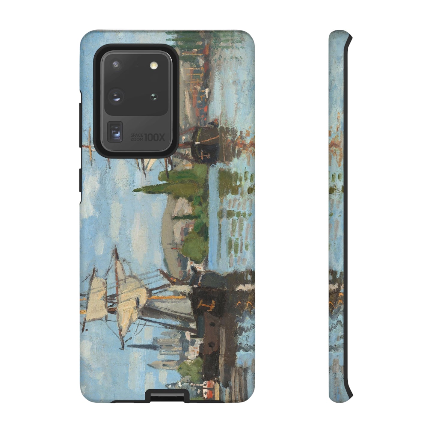 Ships Riding on the Seine at Rouen by Claude Monet - Cell Phone Case