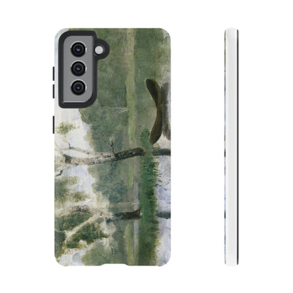 Small Lake with Boat by Edvard Munch - Cell Phone Case