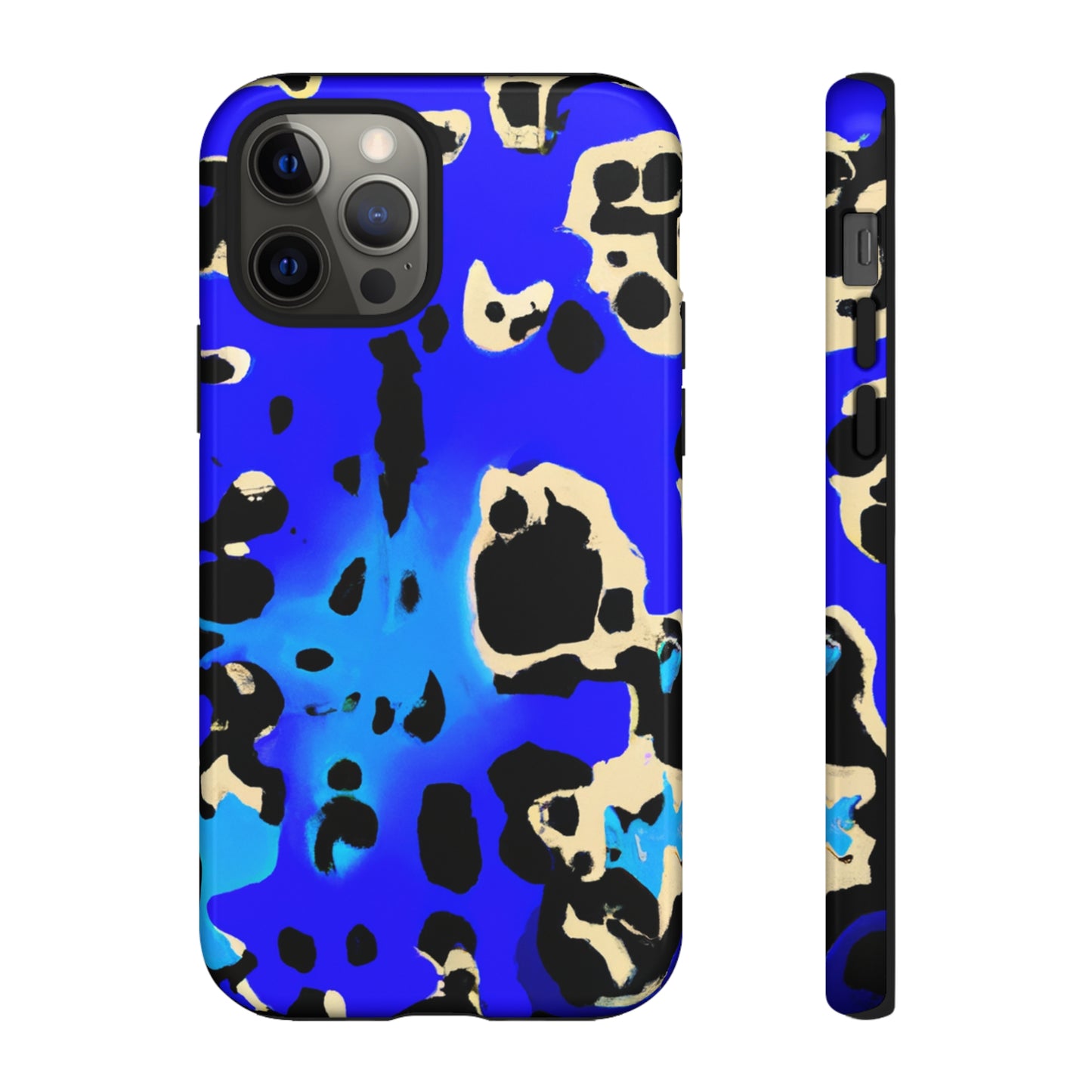 Blue Leopard AI Generated - Cell Phone Case