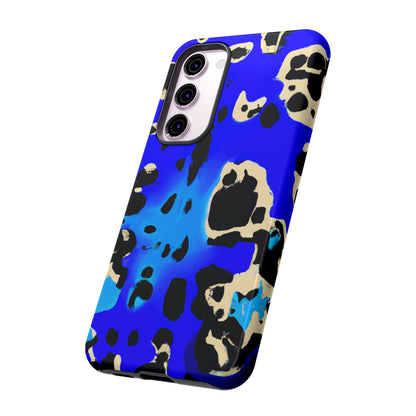 Blue Leopard AI Generated - Cell Phone Case