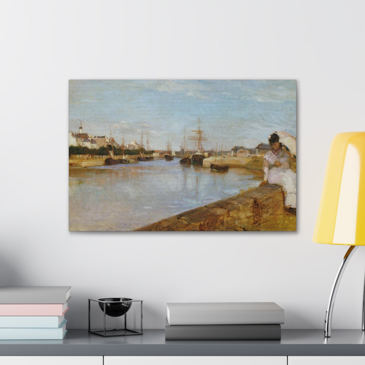 The Harbor at Lorient by Berthe Morisot - Canvas Print