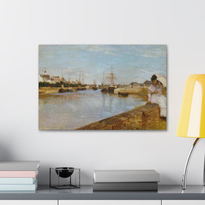 The Harbor at Lorient by Berthe Morisot - Canvas Print