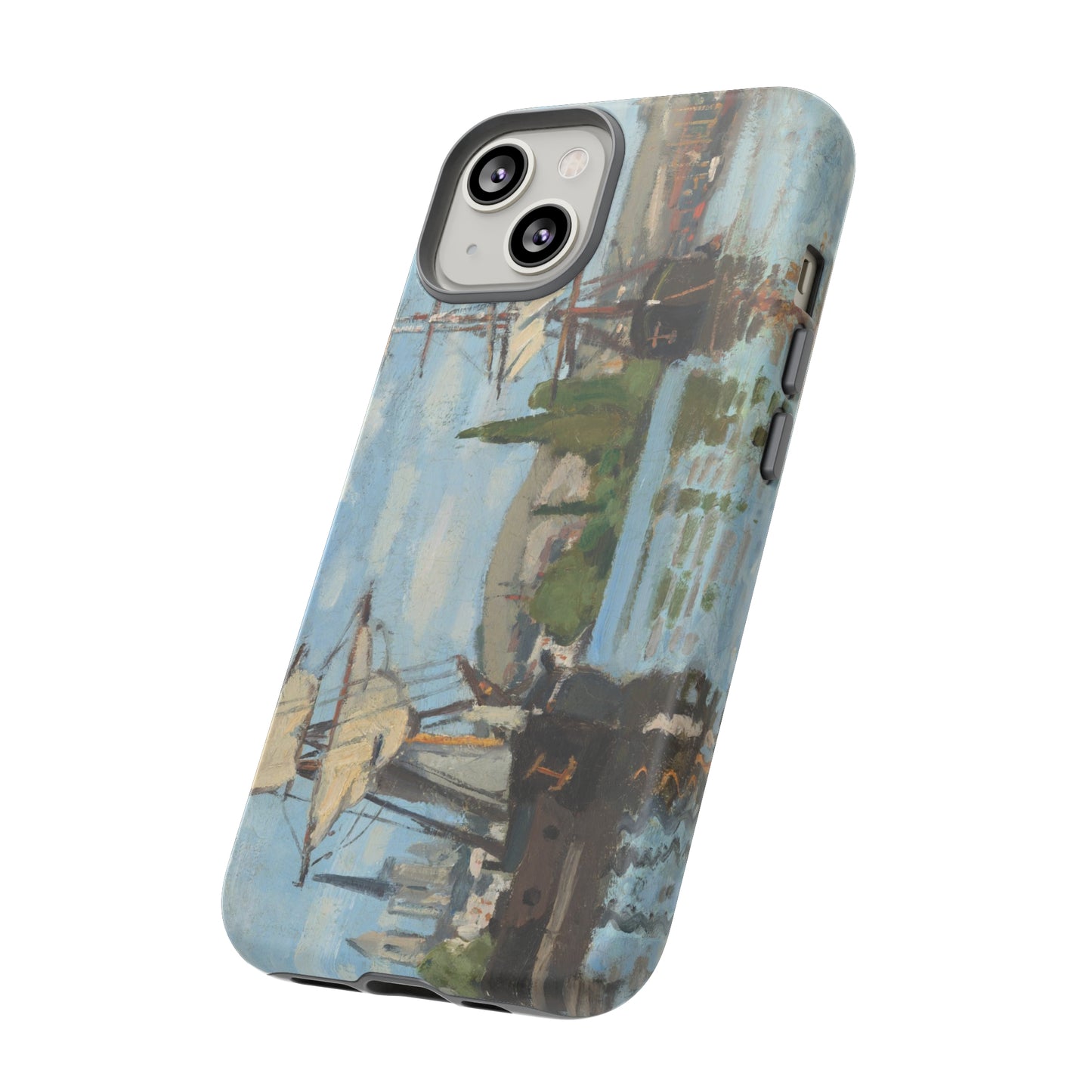 Ships Riding on the Seine at Rouen by Claude Monet - Cell Phone Case