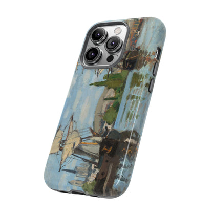 Ships Riding on the Seine at Rouen by Claude Monet - Cell Phone Case