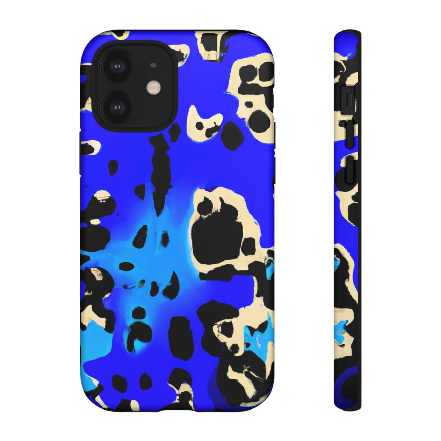 Blue Leopard AI Generated - Cell Phone Case