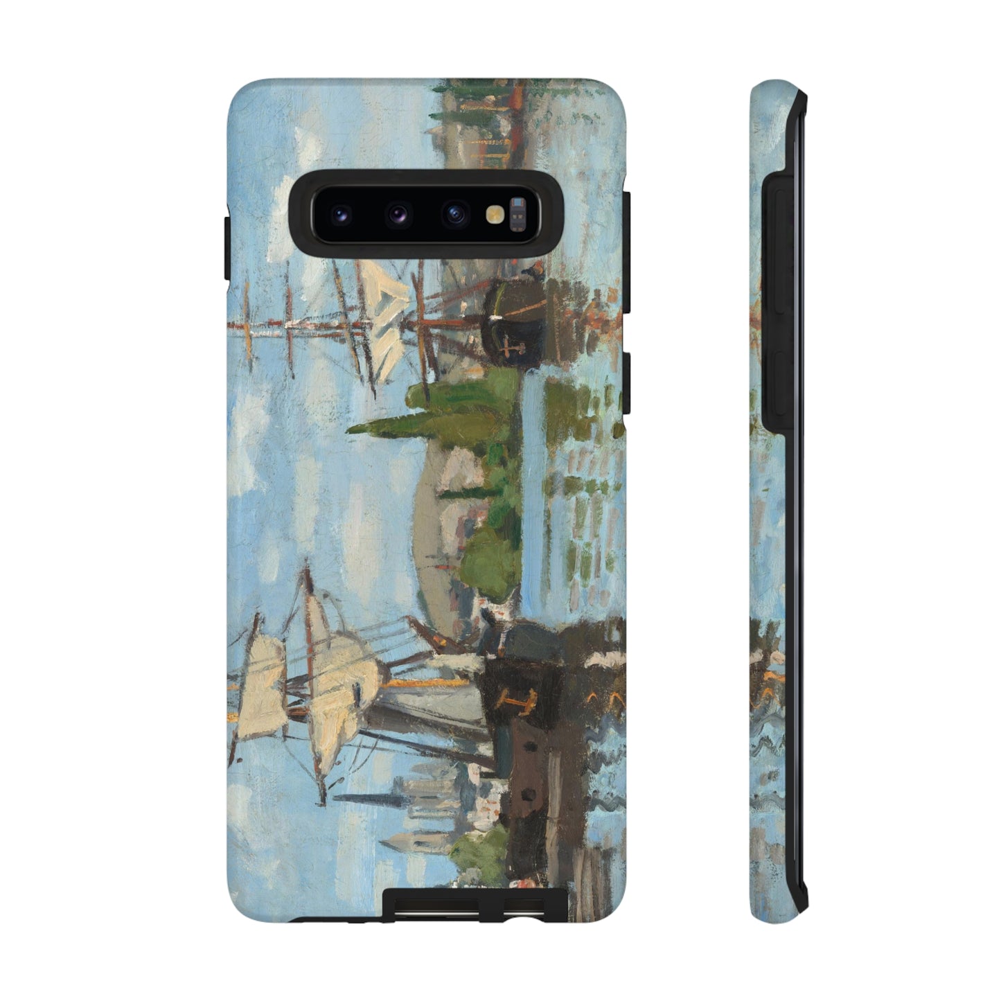 Ships Riding on the Seine at Rouen by Claude Monet - Cell Phone Case