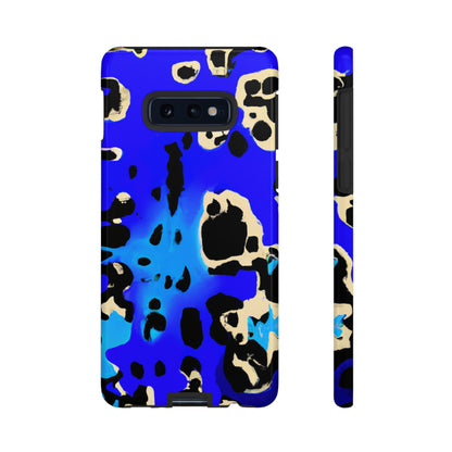 Blue Leopard AI Generated - Cell Phone Case