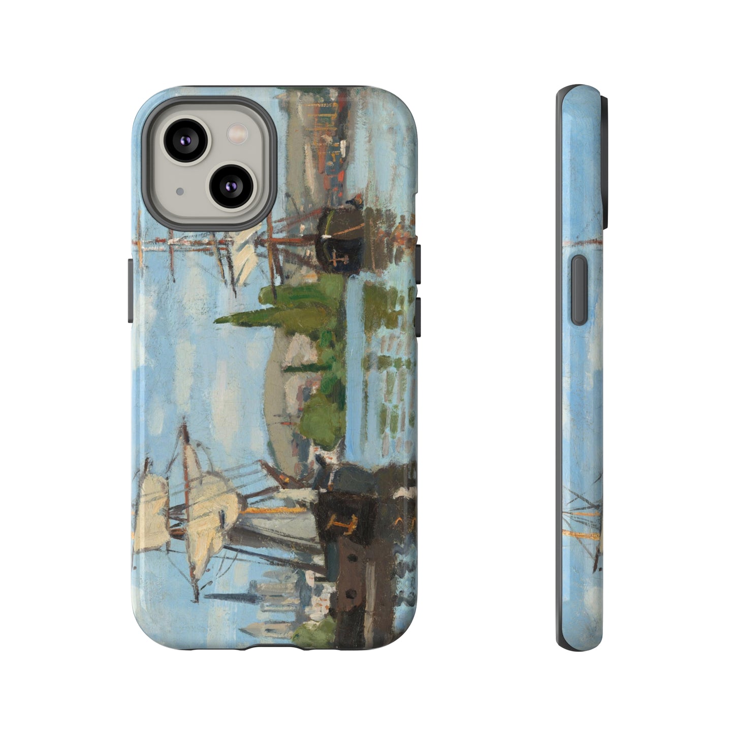 Ships Riding on the Seine at Rouen by Claude Monet - Cell Phone Case