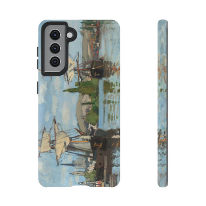 Ships Riding on the Seine at Rouen by Claude Monet - Cell Phone Case