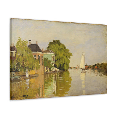 Houses on the Achterzaan by Claude Monet - Canvas Print