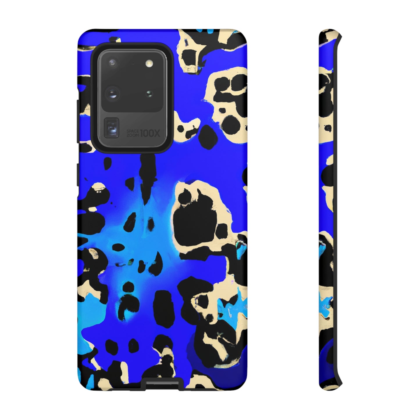 Blue Leopard AI Generated - Cell Phone Case