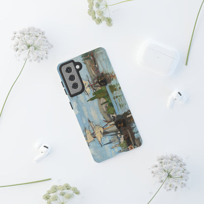 Ships Riding on the Seine at Rouen by Claude Monet - Cell Phone Case