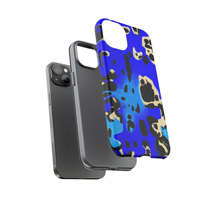 Blue Leopard AI Generated - Cell Phone Case