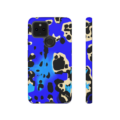 Blue Leopard AI Generated - Cell Phone Case