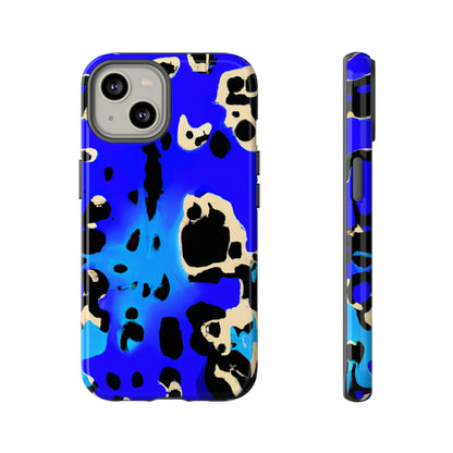 Blue Leopard AI Generated - Cell Phone Case