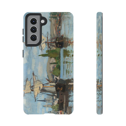 Ships Riding on the Seine at Rouen by Claude Monet - Cell Phone Case