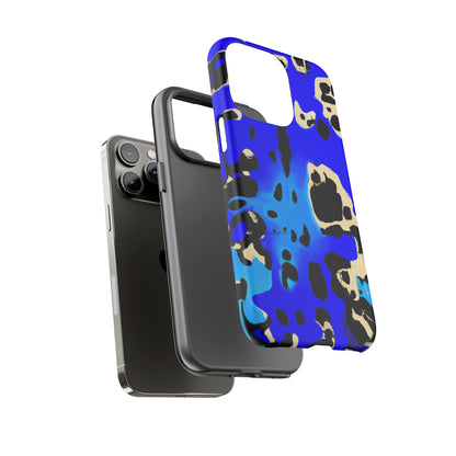 Blue Leopard AI Generated - Cell Phone Case