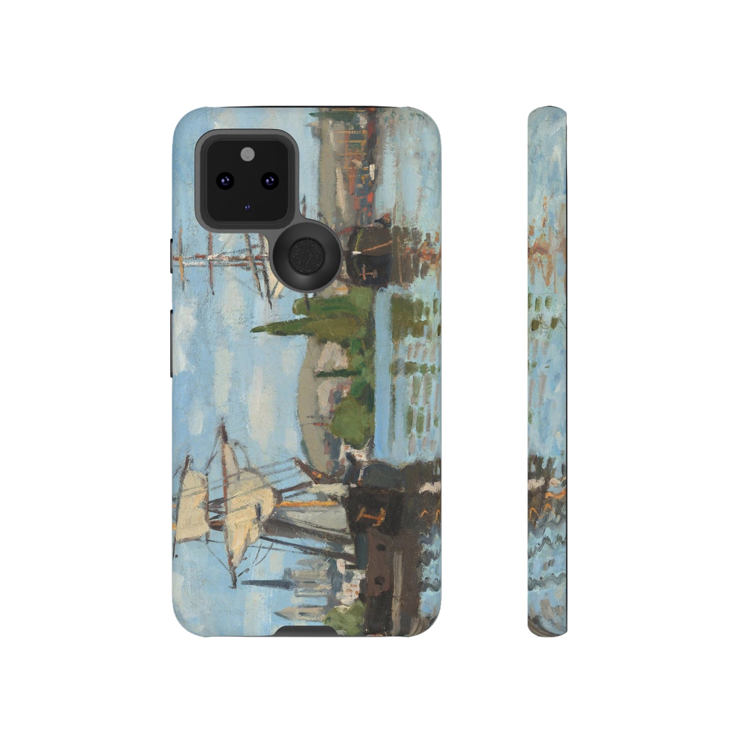 Ships Riding on the Seine at Rouen by Claude Monet - Cell Phone Case