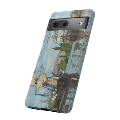 Ships Riding on the Seine at Rouen by Claude Monet - Cell Phone Case