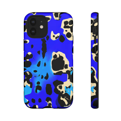 Blue Leopard AI Generated - Cell Phone Case