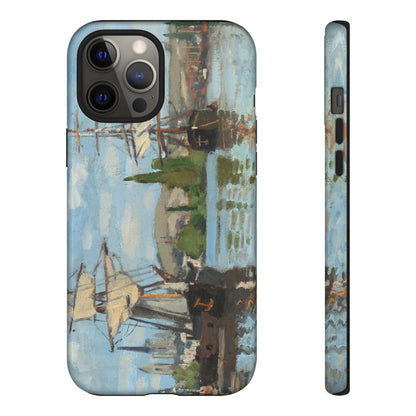 Ships Riding on the Seine at Rouen by Claude Monet - Cell Phone Case