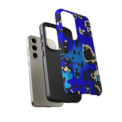 Blue Leopard AI Generated - Cell Phone Case