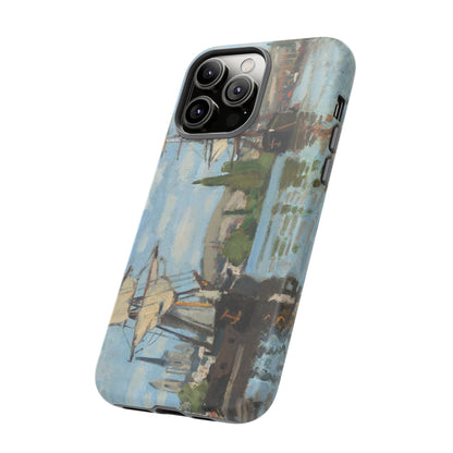 Ships Riding on the Seine at Rouen by Claude Monet - Cell Phone Case