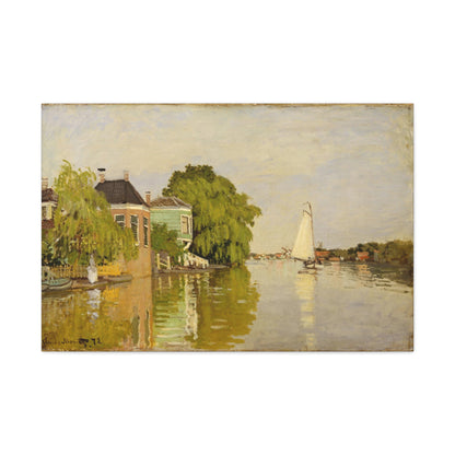 Houses on the Achterzaan by Claude Monet - Canvas Print