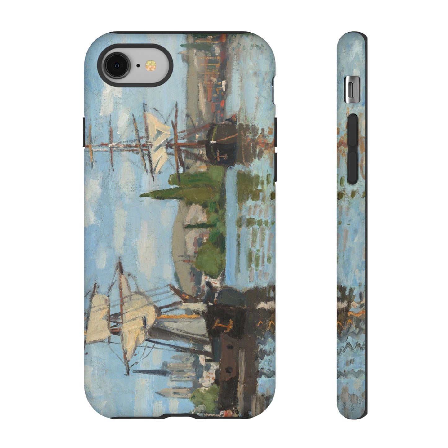 Ships Riding on the Seine at Rouen by Claude Monet - Cell Phone Case