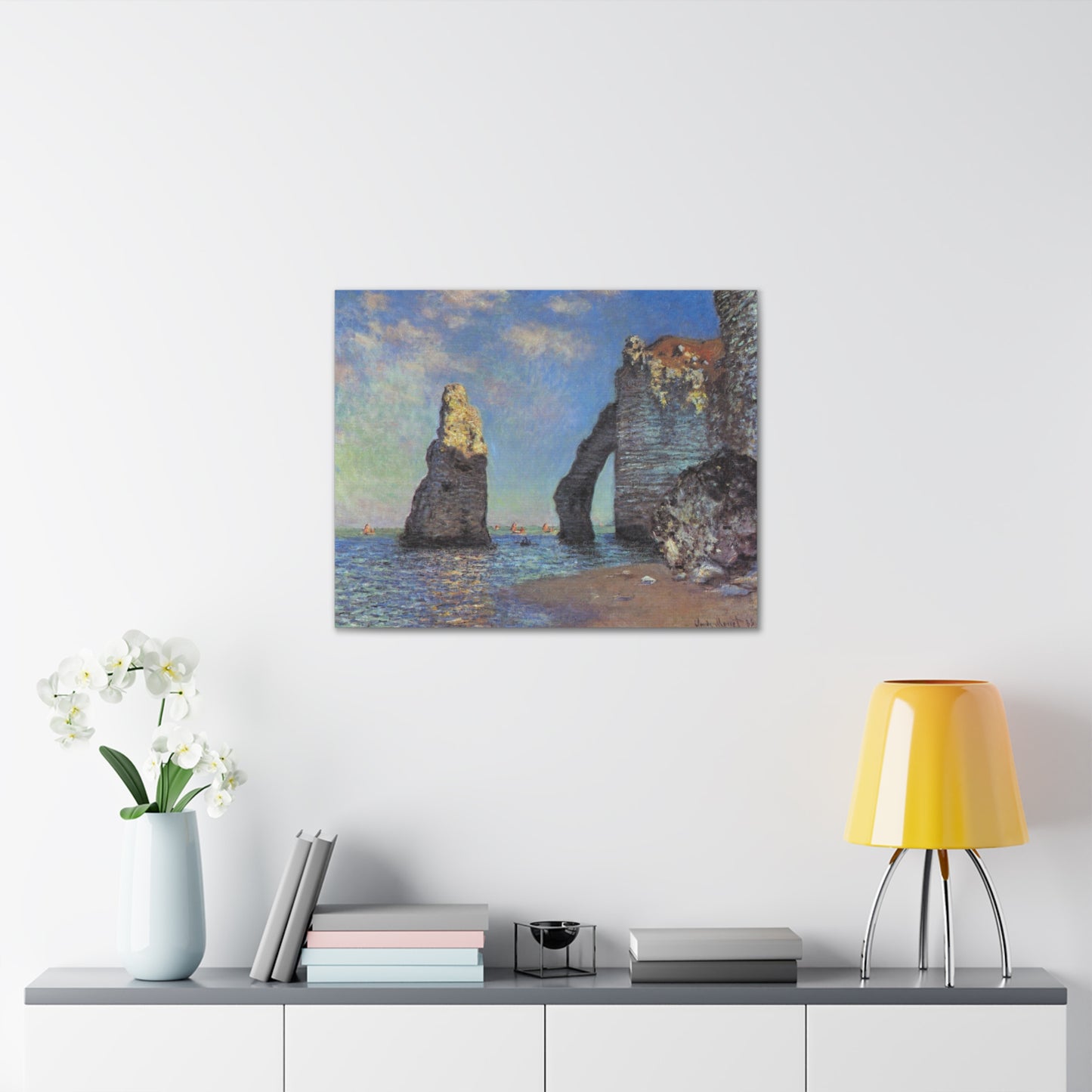 The Cliffs at Etretat by Claude Monet - Canvas Print